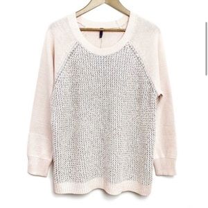 NYDJ Pixie Shimmer Pink & Silver Knit Sweater